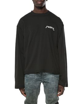 Purple Brand Purple Brand Cropped Screen Print Logo Shirt