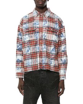 Purple Brand Purple Brand Embellished Plaid Cotton Shirt