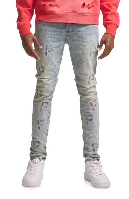 PURPLE BRAND PURPLE BRAND Embroidered Needlepunch Skinny Jeans