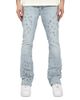 Purple Brand Purple Brand Flare Mono Embossed Jeans in Light Indigo - 1