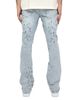 Purple Brand Purple Brand Flare Mono Embossed Jeans in Light Indigo - 2