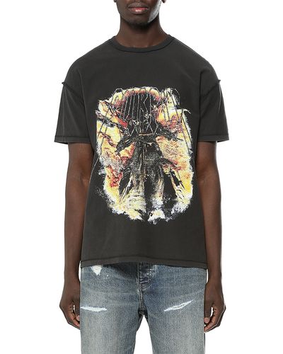 Purple Brand Purple Brand Inside Out Biker Graphic Logo T-Shirt