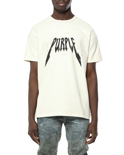 Purple Brand Purple Brand Inside Out Metal Logo Cotton T-Shirt