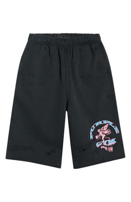 PURPLE BRAND PURPLE BRAND Logo Graphic Relaxed Fit Cotton Shorts