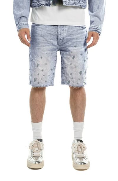 PURPLE BRAND PURPLE BRAND Mono Stars Tufted Denim Shorts