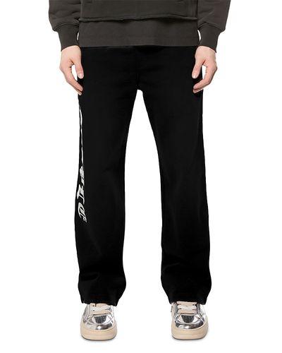 Purple Brand Purple Brand Old English Straight Fit Logo Cotton 32 Pants