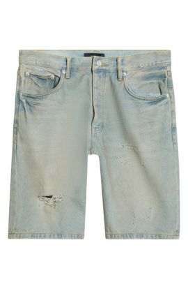 PURPLE BRAND PURPLE BRAND P059 Ripped Relaxed Fit Denim Shorts