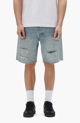 PURPLE BRAND PURPLE BRAND Painterly Ripped Jean Shorts