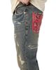 Purple Brand Purple Brand Quilted Destroy Bootcut Fit 34' Jeans in Medium Indigo - 4