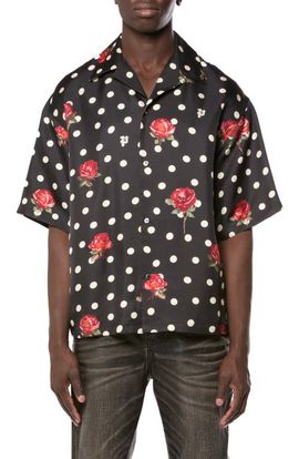 PURPLE BRAND PURPLE BRAND Silk Blend Camp Shirt