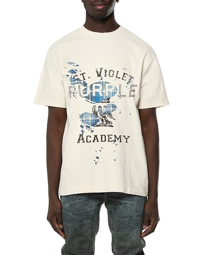 Purple Brand Purple Brand St. Violet Academy Cotton Logo T-Shirt