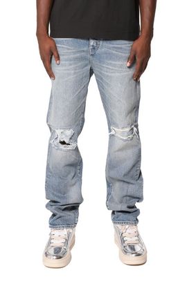 PURPLE BRAND PURPLE BRAND Sun Faded Hickory Ripped Relaxed Fit Jeans