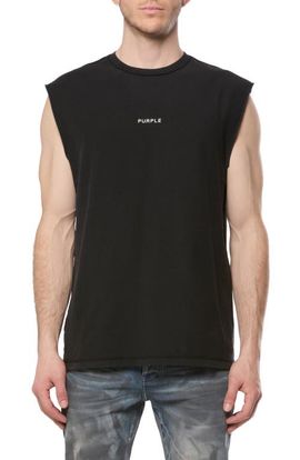 PURPLE BRAND PURPLE BRAND Textured Sleeveless Cotton Top