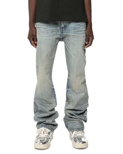 Purple Brand Purple Brand Vintage Green Cast Bootcut Fit Cotton 34 Jeans in Medium Indigo