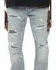 Purple Brand Purple Brand Vintage Slim Straight Ripped 33 Jeans in Light Indigo - 4