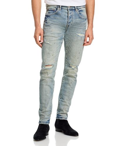Purple Brand Purple Brand Worn Slashed Paint Jeans