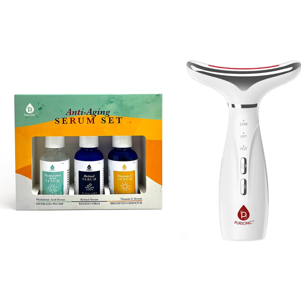 PURSONIC PURSONIC 7-in-1 Facial Therapy Device & Anti-Aging Serum Bundle