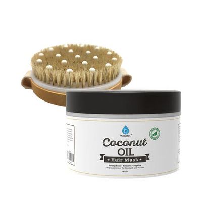 PURSONIC PURSONIC Bath Brush Massager & Coconut Oil Hair Mask