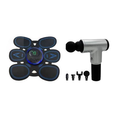 PURSONIC PURSONIC Core Sculpt & Total Body Recovery Bundle Rechargeable Abdominal Muscle Toner and 6-Speed Deep Tissue Massage Gun