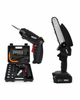 PURSONIC PURSONIC Electric Screwdriver 47-Piece Set & 6-Inch Cordless Mini Chainsaw - 1