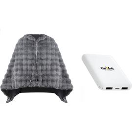 PURSONIC PURSONIC Heated Poncho Shawl & Compact Power Bank