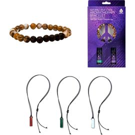 PURSONIC PURSONIC Lava Stone Bracelet, Oils & Gemstone Necklace