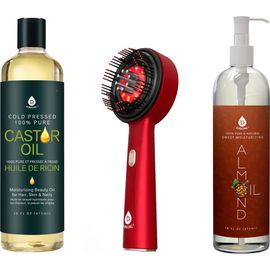 PURSONIC PURSONIC LED Hair Therapy Brush, Castor & Almond Oils