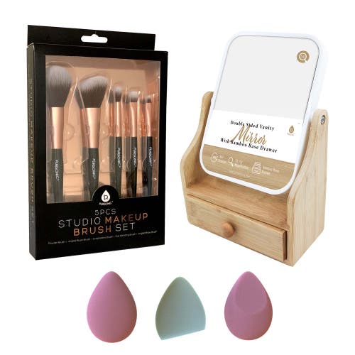 PURSONIC PURSONIC Makeup Brush Set, Sponges & Dual-Sided Mirror