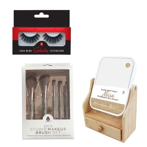 PURSONIC PURSONIC Makeup Brushes, Faux Lashes & Vanity Mirror