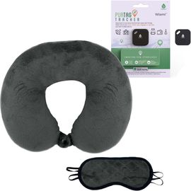 PURSONIC PURSONIC Memory Foam Travel Pillow & Purtag Tracker