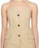 Pushbutton Pushbutton Beige Button Camisole - 1