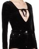 Pushbutton Pushbutton Black Front Self Tie Bodysuit - 2