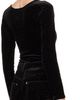 Pushbutton Pushbutton Black Front Self Tie Bodysuit - 3