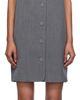 Pushbutton Pushbutton Gray Frilled Neck Minidress - 1