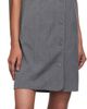 Pushbutton Pushbutton Gray Frilled Neck Minidress - 4