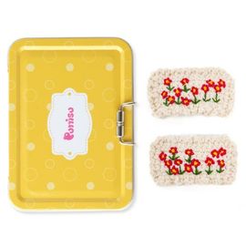 Puttisu Puttisu 2pc Hand-Crocheted Floral Clip Set