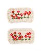 Puttisu Puttisu 2pc Hand-Crocheted Floral Clip Set - 2