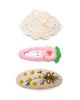 Puttisu Puttisu 3pc Hair Clip Crochet Meadow Set - 2