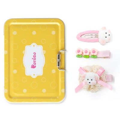 Puttisu Puttisu 3pc Hair Clip Set - Puppy Blossom Pals