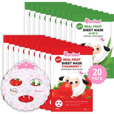 Puttisu Puttisu Kids Real Fruit Sheet Mask Strawberry & Aloe Ultimate Multi-Pack