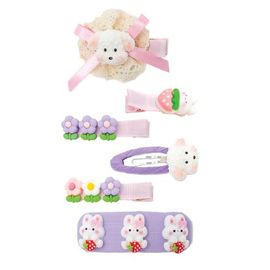 Puttisu Puttisu Puppy & Bunny Garden Hair Clip Set of 6