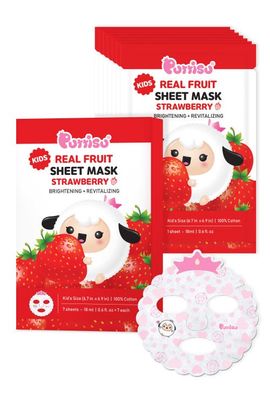 Puttisu Puttisu Real Fruit Strawberry Facial Sheet Masks for Kids