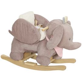 Qaba Qaba Baby Rocking Horse with Seat Kids Ride On Elephant Rocker with Realistic Sound and Safety Belt for Months