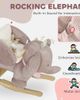 Qaba Qaba Baby Rocking Horse with Seat Kids Ride On Elephant Rocker with Realistic Sound and Safety Belt for Months - 4