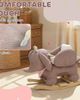Qaba Qaba Baby Rocking Horse with Seat Kids Ride On Elephant Rocker with Realistic Sound and Safety Belt for Months - 5