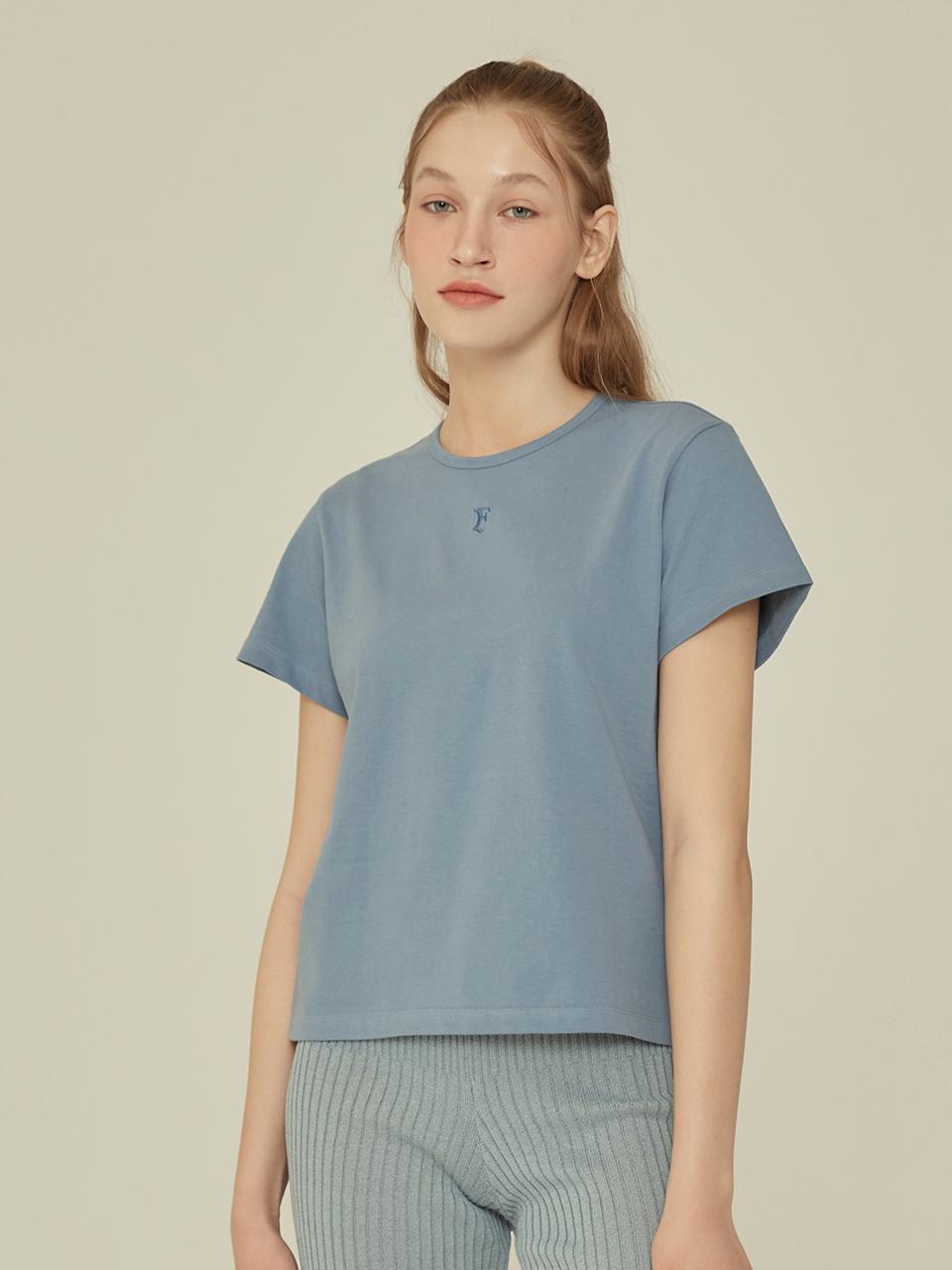 QUAFE MINI LOGO T-SHIRT [Indigo blue]