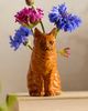 Quail Ceramics Orange Cat Bud Vase - 1