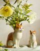 Quail Ceramics Orange Cat Vase - 1