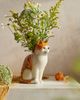 Quail Ceramics Orange Cat Vase - 3