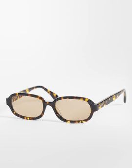 Quay Australia Quay could never slim rectangular sunglasses in yellow tort with tan lens